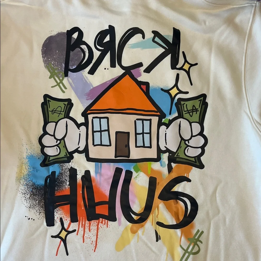 Cream Hoodie with Graphic Design - Picture 10 of 10